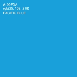 #199FDA - Pacific Blue Color Image